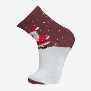 Носки для детей Akos  Дед Мороз , бордовые (16-18)