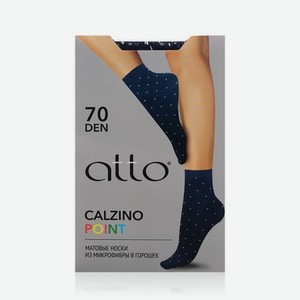 Женские плотные носки в горошек Atto Calzino Point 70den Синий 1 пара