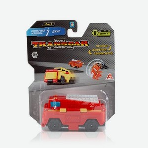 Машинка 1 Toy Transcar Double   Пожарная машина-Джип 2в1   8см