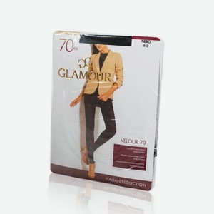 Женские колготки Glamour Velour 70den Nero 4 размер