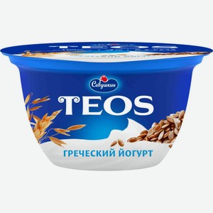 Йогурт греческий Teos злаки-лен 2%, 140 г