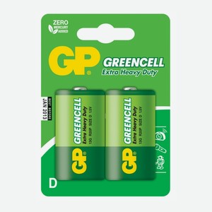Батарейки GP Гринселл 13G R20/1,5V, 2шт