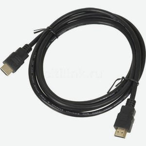 Кабель аудио-видео LAZSO WH-111, HDMI (m) - HDMI (m) , 2м, GOLD, черный [wh-111(2m)]