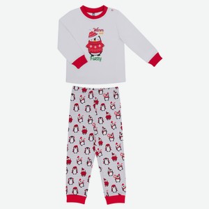 Пижама детская Be2Me «Сновидения», белая и серая с (74-80)