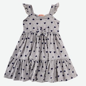 Платье для девочки Bonito kids, серое меланж (98)