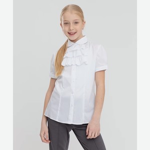 Блузка для девочки Button Blue, белая (146)