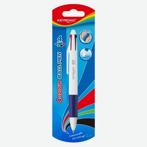 Ручка многоцветная KEYROAD синяя красная зеленая черная 1,0 мм, 1 шт