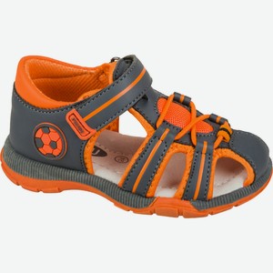 Туфли-босоножки для мальчика Mursu, серые с оранже (22)