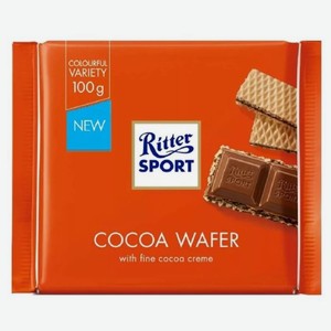 Шоколад Ritter Sport Какао и вафля молочный, 100 г