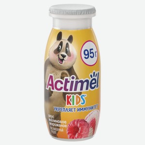 Напиток кисломолочный детский Actimel Kids со вкусом малинового мороженого 1.5%, 95 г