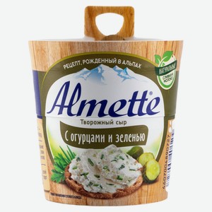 Сыр творожный с огурцами и зеленью Almette БЗМЖ, 150 г