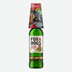 Виски Fox & Dogs в подарочной упаковке + стакан, 0.7л Россия