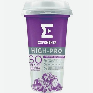 Кисломолочный напиток Exponenta со вкусом черника-земляника 0% 250 г
