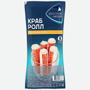 Крабовые палочки Русское море Краб-ролл с творожным сыром 180 г