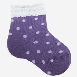 Носки для девочки Акос «Горох», фиолетовые (10)