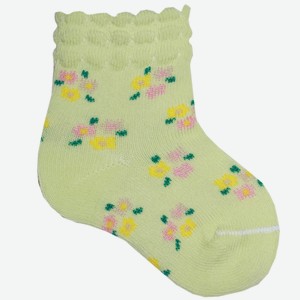 Носки для девочки Акос «Цветы», салатовые (8)