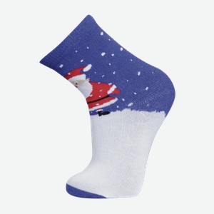 Носки для детей Akos  Дед Мороз , васильковые (16-18)