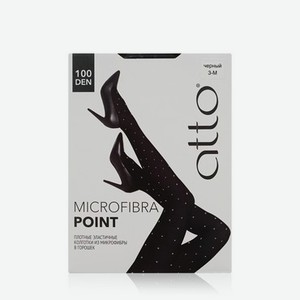 Женские колготки в горошек Atto Microfibra Point 100den Черный 3 размер