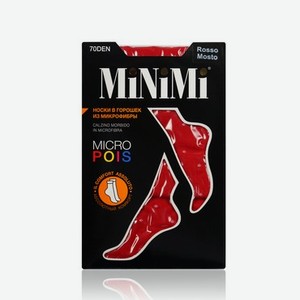 Женские носки из микрофибры Minimi Micro Pois 70den Rosso Mosto ( в горошек )