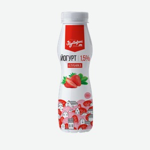 Йогурт питьевой Хуторок с клубникой, 1,5%