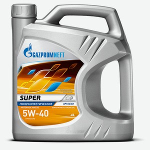 Моторное масло Gazpromneft Super 5W-40 полусинтетическое, 4 л