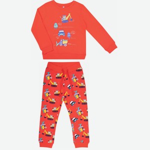 Пижама для мальчика Barkito «Сновидения», красная (92)