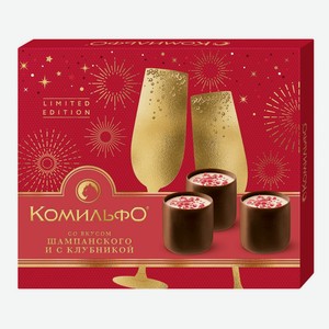 Конфеты шоколадные Комильфо со вкусом шампанского-клубники 232 г