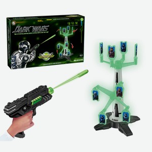 Игровой набор BLD toys «Пистолет и двухуровневая башня» светится в темноте