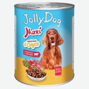 Корм консервированный для собак «Зоогурман» Jolly Dog Телятина с языком, 970 г