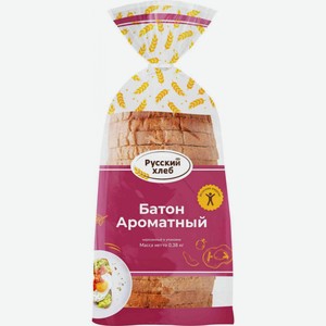 Батон Ароматный Русский хлеб нарезка, 380 г