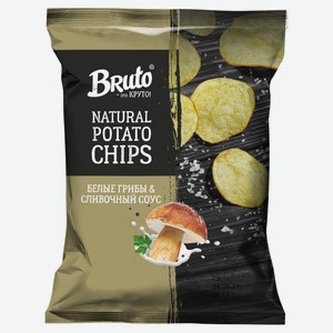 Чипсы картофельные Bruto Белые грибы & сливочный соус, 120 г