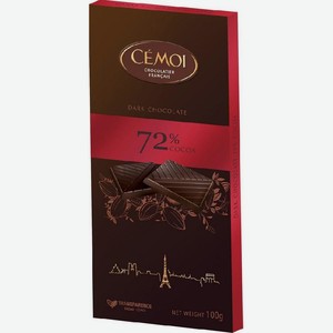 Шоколад горький 72% какао 100г Семуа