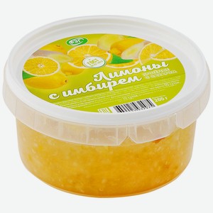 Лимоны протертые ФЭГ с имбирем и сахаром, 200 г, пластиковая банка