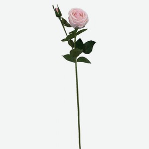 Искусственные цветы роза цвет: розовый с зеленым 71 см