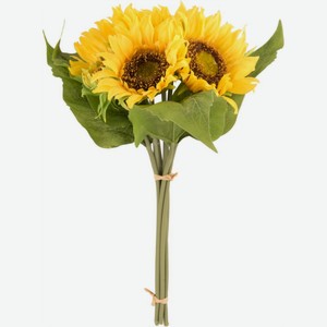 Декоративный букет Подсолнухи цвет: жёлтый, 34 см