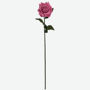Искусственные цветы роза цвет: темно-розовый с зеленым 71 см