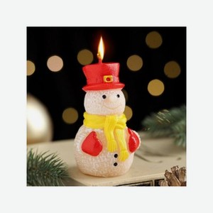 Свеча декоративная Игрушечный снеговик 4,9*4*8 см
