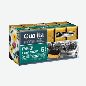 Губки кухонные Qualita Extra strong 10 x 7см, 5шт Россия