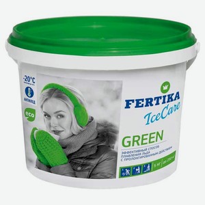 Противогололедный реагент Fertika Icecare green, 5 кг
