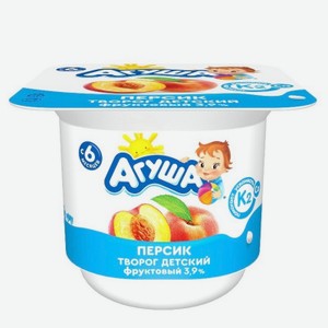 Творог Агуша 3,9% 100г персик