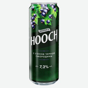 Напиток Hooch супер со вкусом черной смородины слабоалкогольный, 0.45л Россия