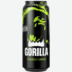 Энергетик Gorilla безалкогольный газированный, 450мл
