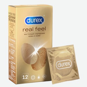 Презервативы Durex Real Feel для естественных ощущений безлатексные, 12шт Великобритания
