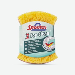 Губка Spontex Top Clean для посуды 2 штуки, 7.8 x 10.3 x 2.4см Чехия