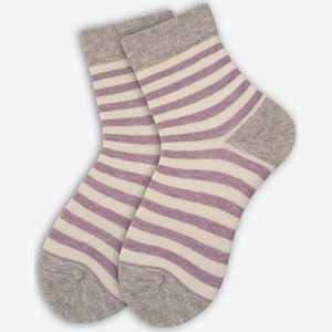 Носки для детей Гранд, светло-серый/сиреневый (14-16)