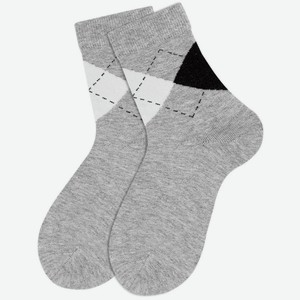Носки для детей Гранд  Ромбы , светло-серый меланж (22-24)