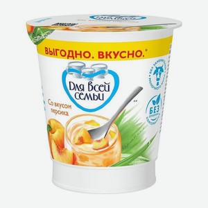 Продукт йогуртный ДЛЯ ВСЕЙ СЕМЬИ Персик 1% 290г