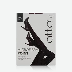 Женские колготки в горошек Atto Microfibra Point 100den Бордо 4 размер
