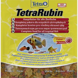 Корм для всех видов тропических рыб для усиления окраса Tetra Rubin в хлопьях, 12 г
