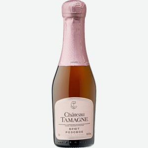 Вино игристое Шато Тамань розовое игристое брют 12.5% 200мл